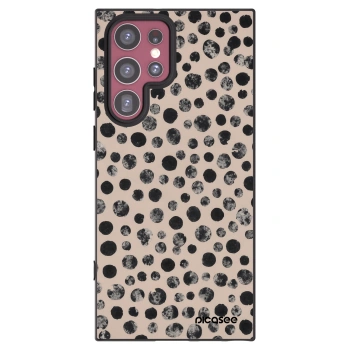 Picasee crna silikonska maskica za Samsung Galaxy S22 Ultra 5G - Dots