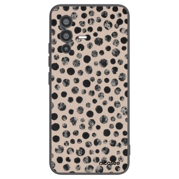 Picasee crna silikonska maskica za Vivo V23 5G - Dots