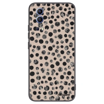 Picasee crna silikonska maskica za Vivo Y52 5G - Dots