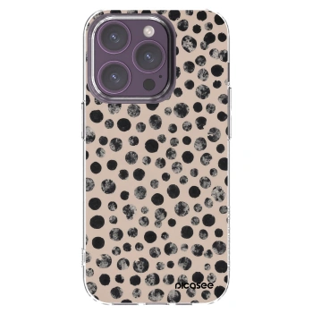 Picasee silikonska prozirna maskica za Apple iPhone 14 Pro - Dots