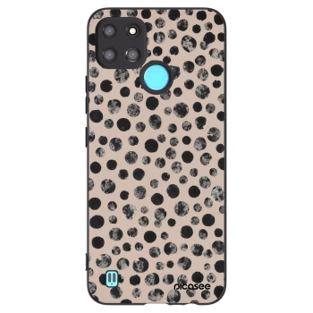 Picasee crna silikonska maskica za Realme C21Y - Dots