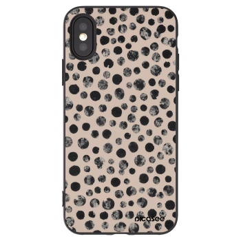 Picasee crna silikonska maskica za Apple iPhone X/XS - Dots