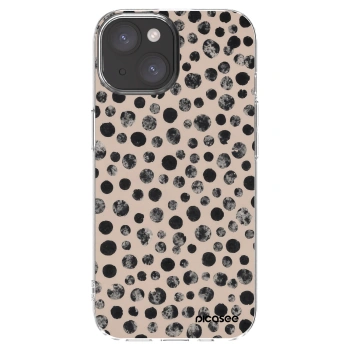 Picasee silikonska prozirna maskica za Apple iPhone 15 - Dots