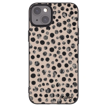 Picasee crna silikonska maskica za Apple iPhone 15 Plus - Dots