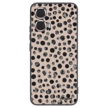 Picasee crna silikonska maskica za Motorola Moto G85 - Dots
