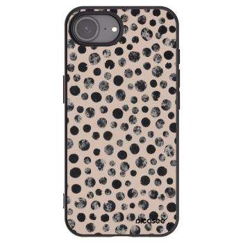 Picasee crna silikonska maskica za Apple iPhone 16e - Dots
