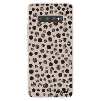 Picasee silikonska prozirna maskica za Samsung Galaxy S10 Plus G975 - Dots