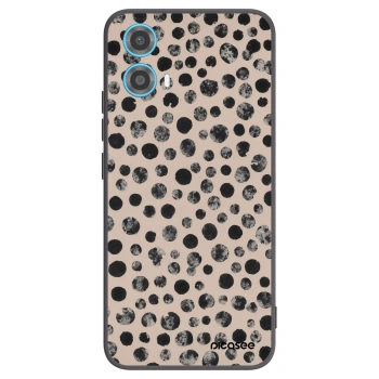 Picasee crna silikonska maskica za Motorola Moto G34 5G - Dots
