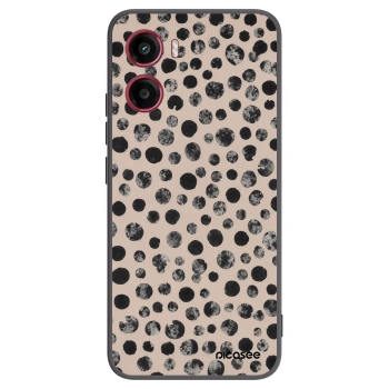 Picasee crna silikonska maskica za Motorola Moto G05 - Dots