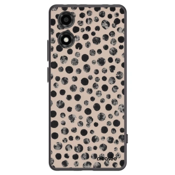 Picasee crna silikonska maskica za Motorola Moto E14 - Dots