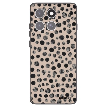 Picasee crna silikonska maskica za Motorola Edge 60 Fusion - Dots
