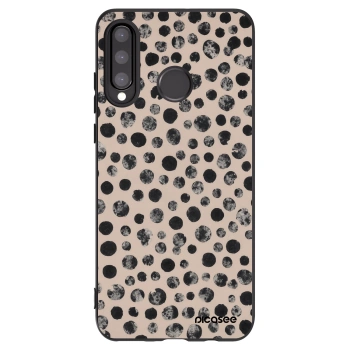 Picasee crna silikonska maskica za Huawei P30 Lite - Dots