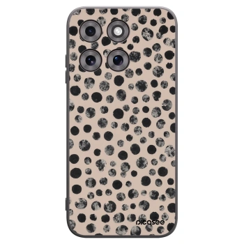 Picasee crna silikonska maskica za Motorola Moto G77 - Dots
