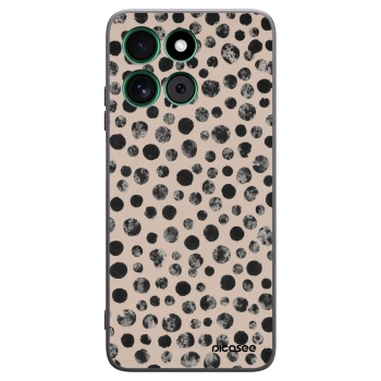 Picasee crna silikonska maskica za Motorola Moto G57 Power - Dots