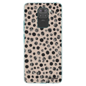 Picasee crna silikonska maskica za Xiaomi Redmi Note 9 - Dots