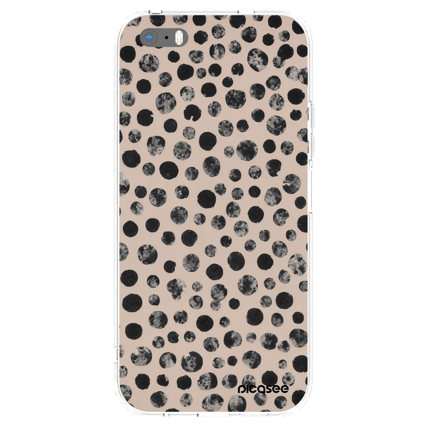 Picasee silikonska prozirna maskica za Apple iPhone 5/5S/SE - Dots