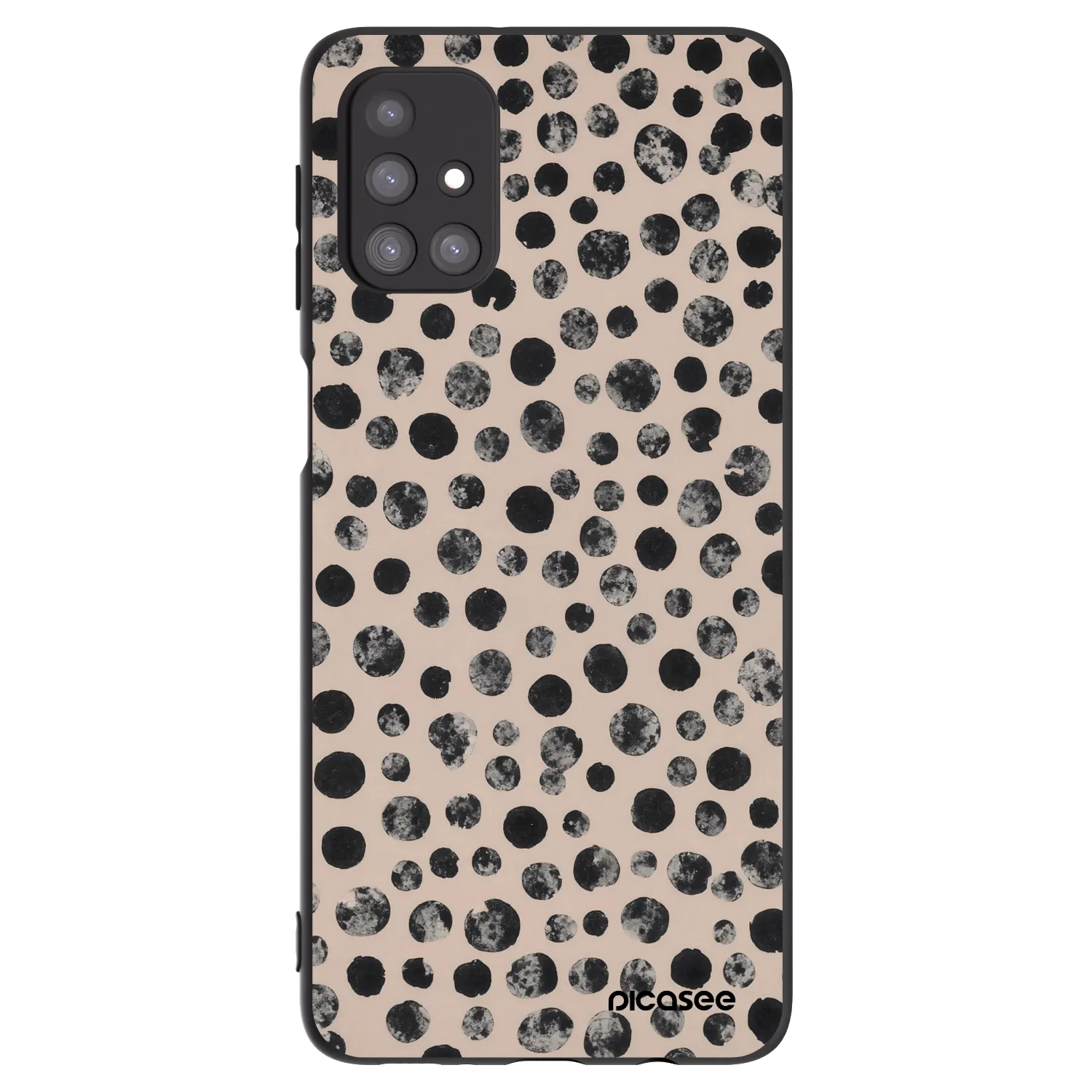 Picasee crna silikonska maskica za Samsung Galaxy M31s - Dots