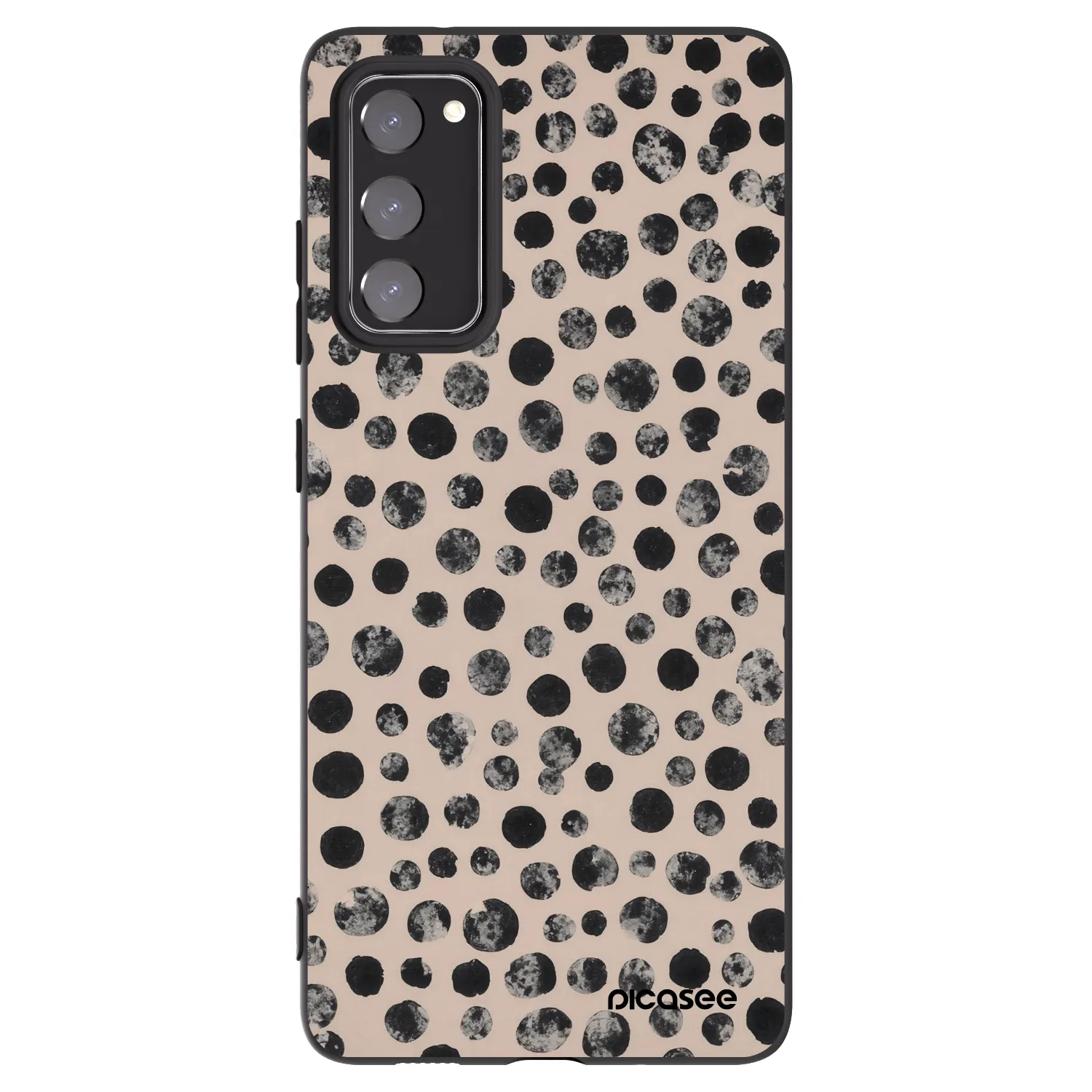 Picasee crna silikonska maskica za Samsung Galaxy S20 FE - Dots