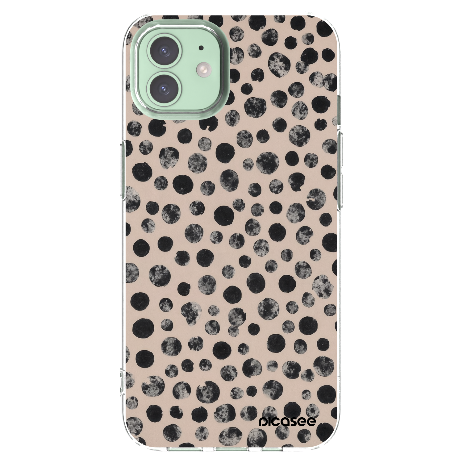 Picasee silikonska prozirna maskica za Apple iPhone 12 - Dots