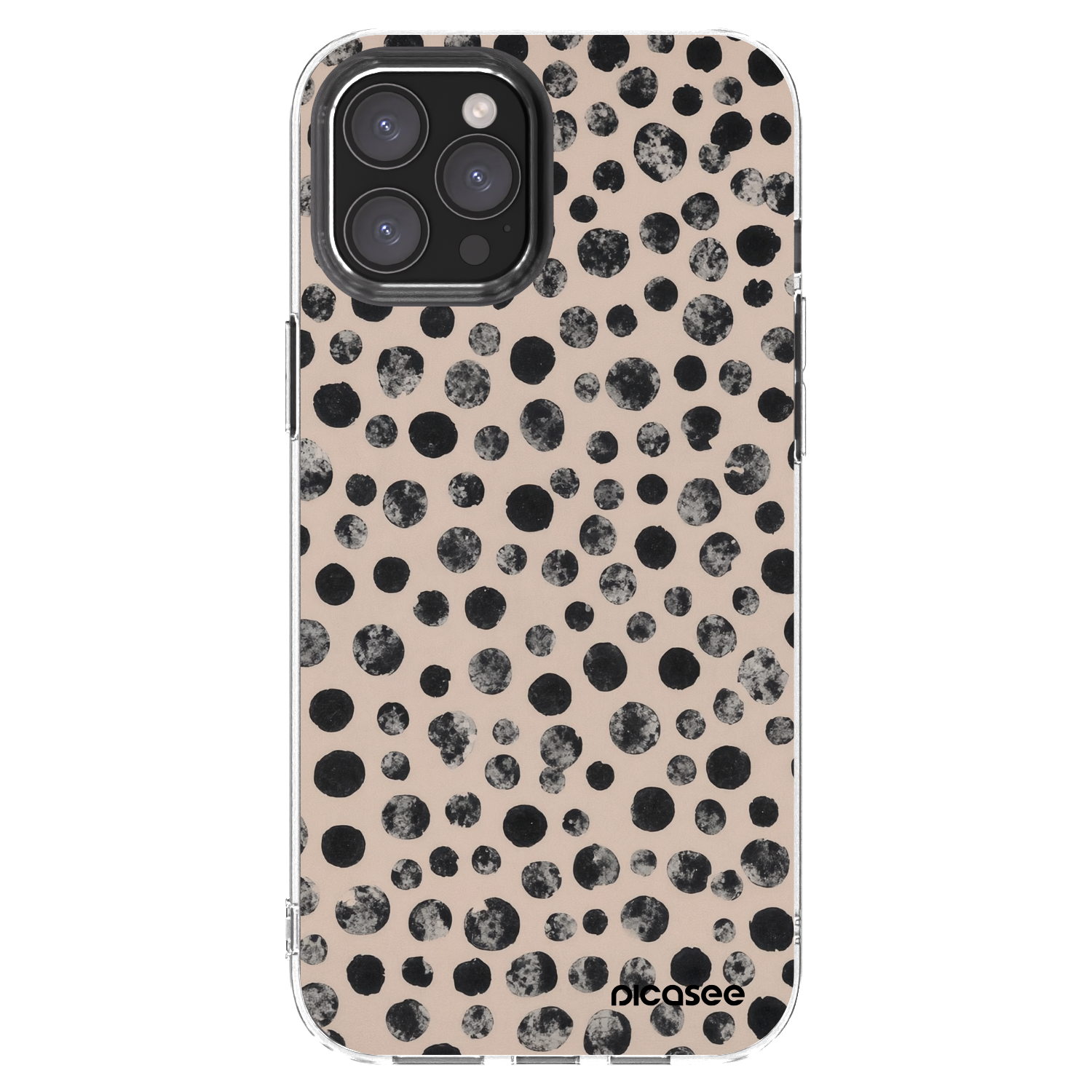 Picasee silikonska prozirna maskica za Apple iPhone 12 Pro Max - Dots