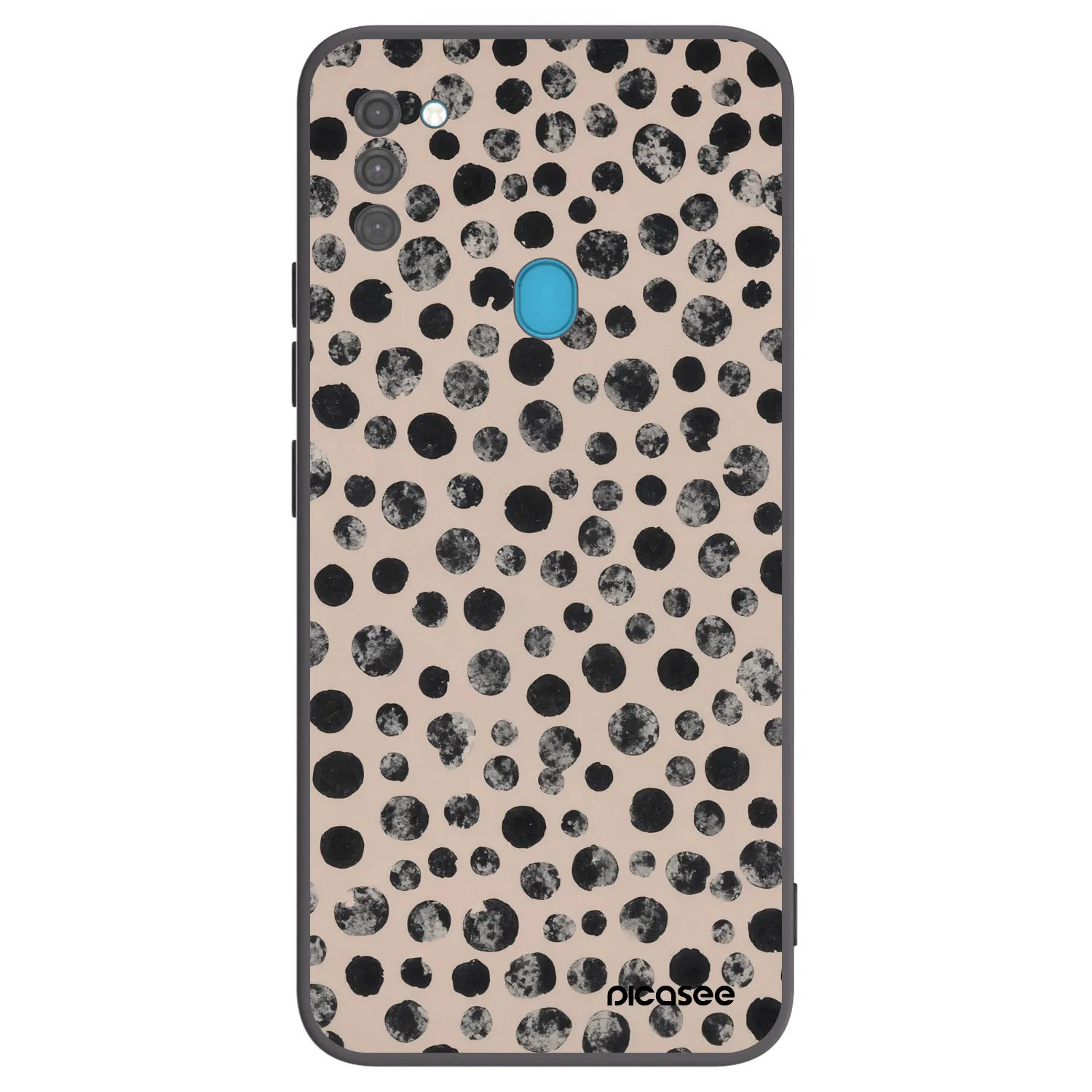 Picasee crna silikonska maskica za Samsung Galaxy M11 - Dots