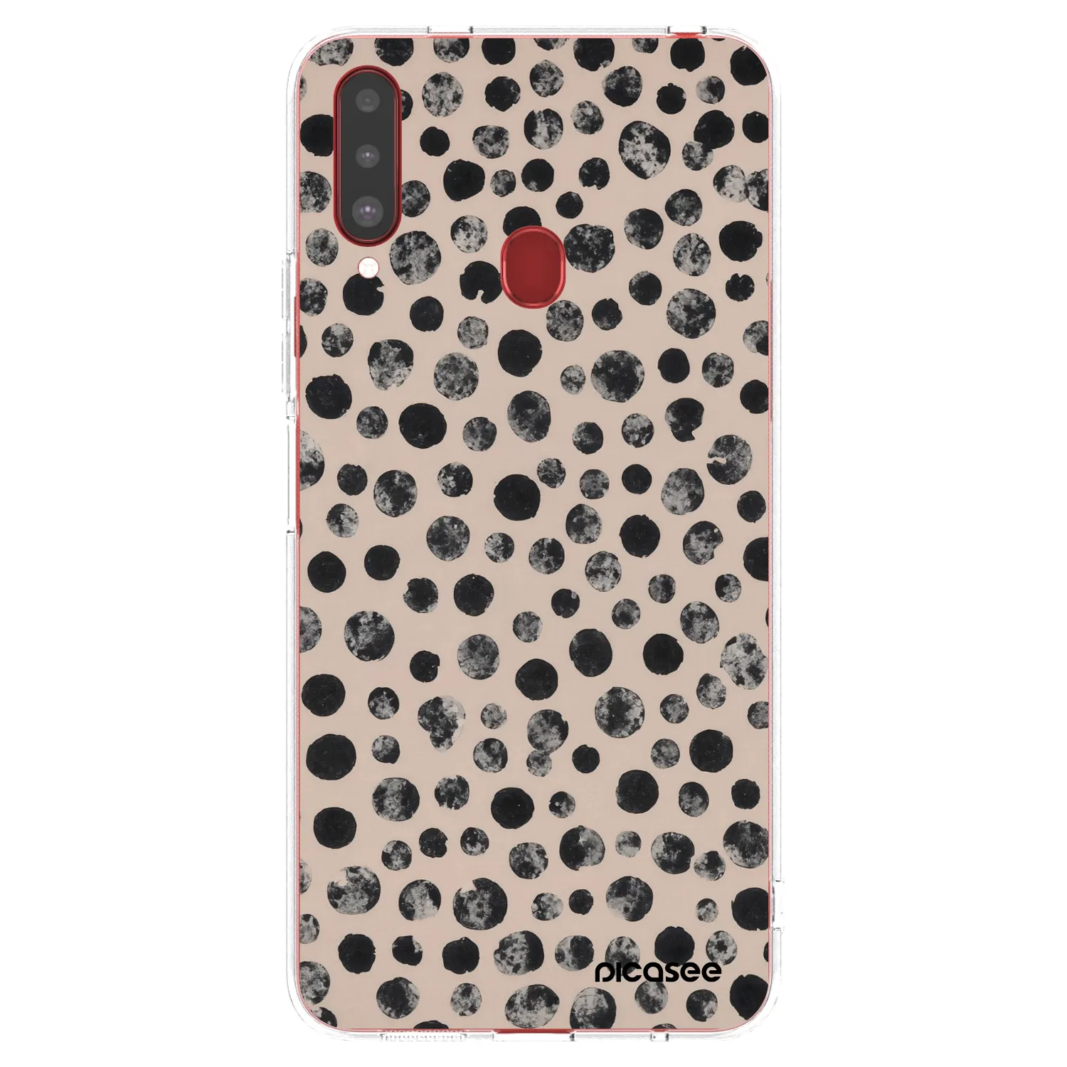 Picasee silikonska prozirna maskica za Samsung Galaxy A20s - Dots