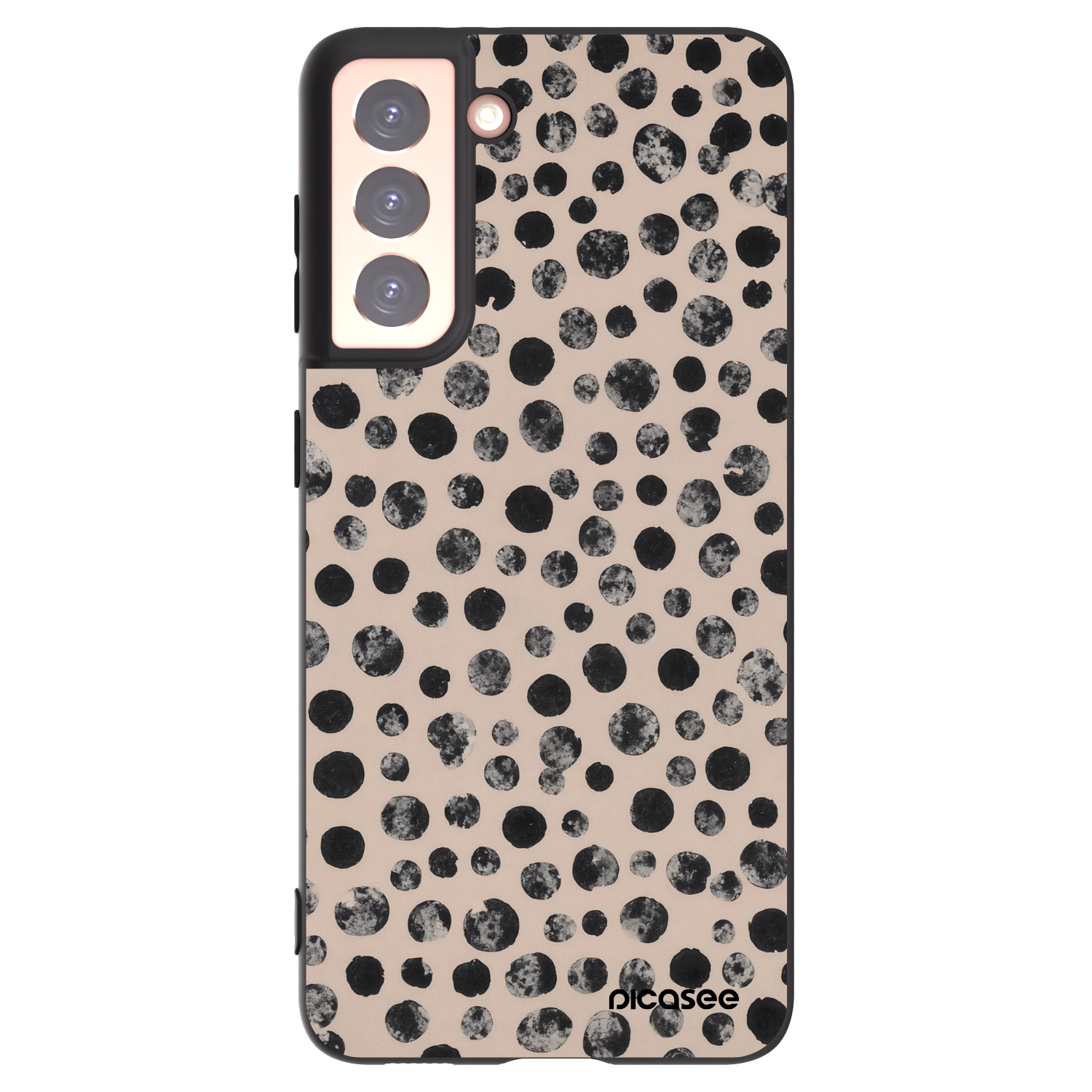 Picasee crna silikonska maskica za Samsung Galaxy S21 5G G991B - Dots