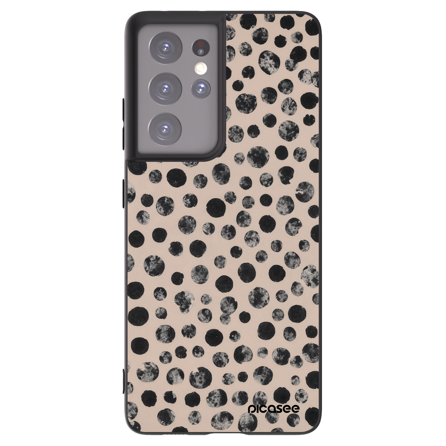 Picasee crna silikonska maskica za Samsung Galaxy S21 Ultra 5G G998B - Dots