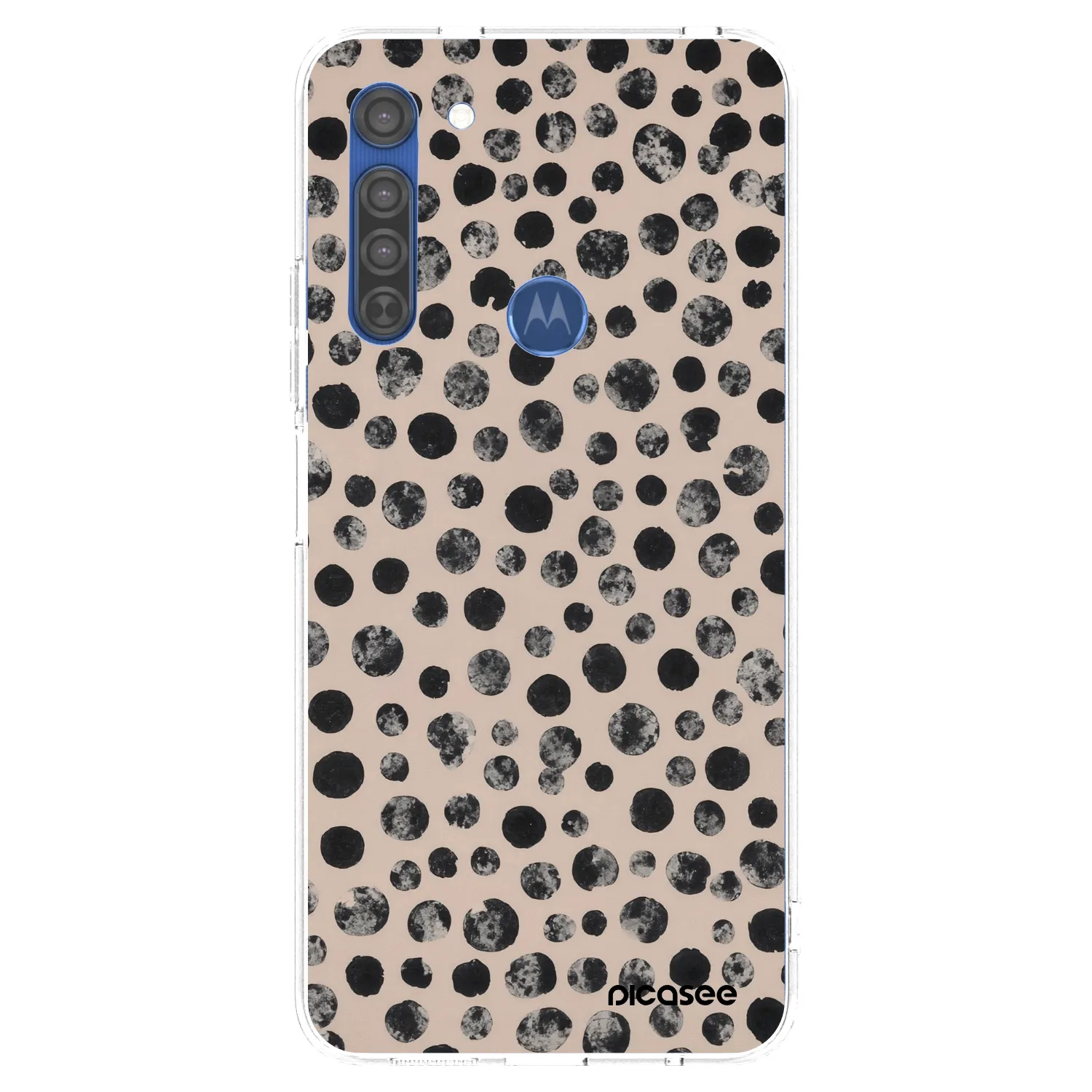 Picasee silikonska prozirna maskica za Motorola Moto G8 - Dots