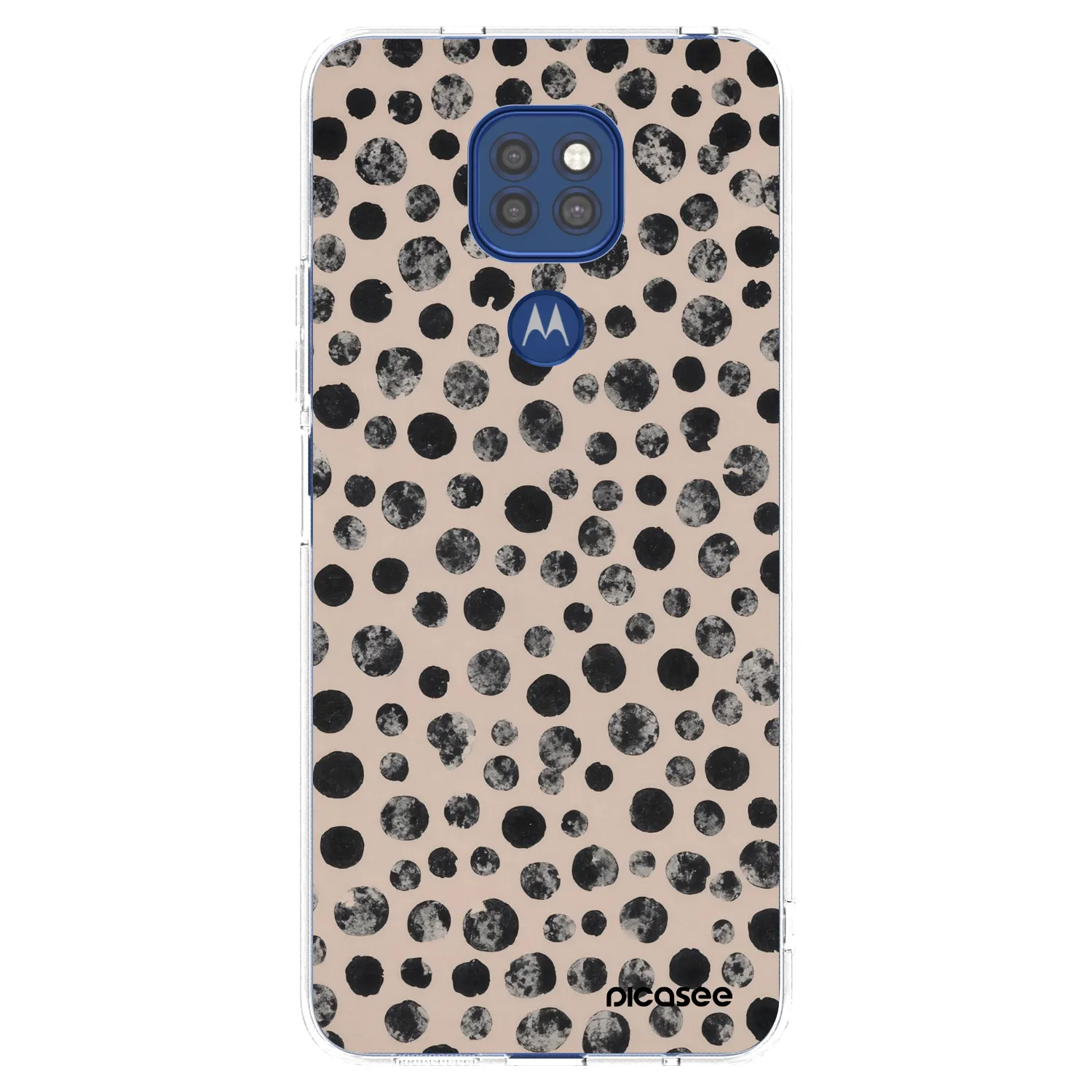 Picasee silikonska prozirna maskica za Motorola Moto G9 Play - Dots
