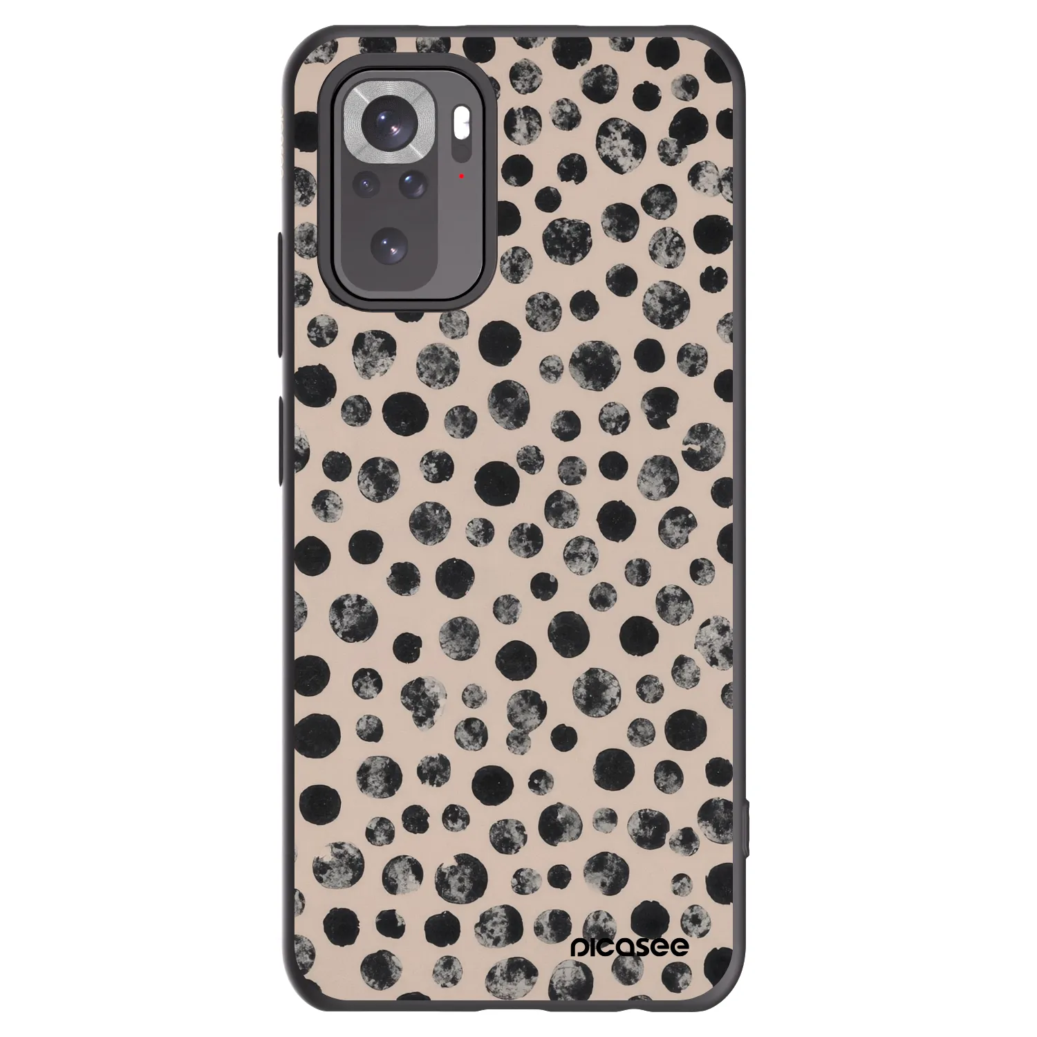 Picasee crna silikonska maskica za Xiaomi Redmi Note 10 - Dots