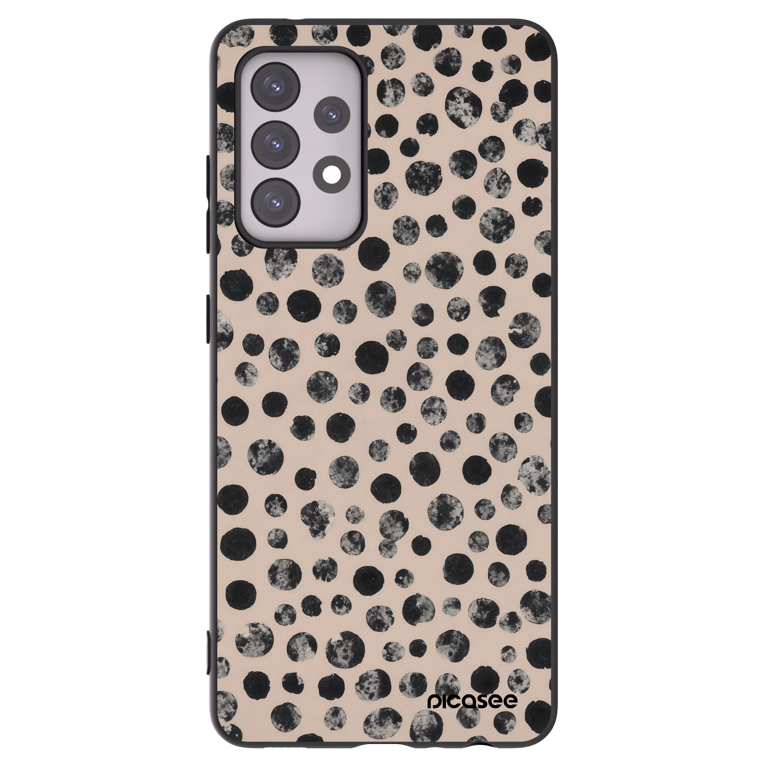 Picasee crna silikonska maskica za Samsung Galaxy A52 5G A525F - Dots