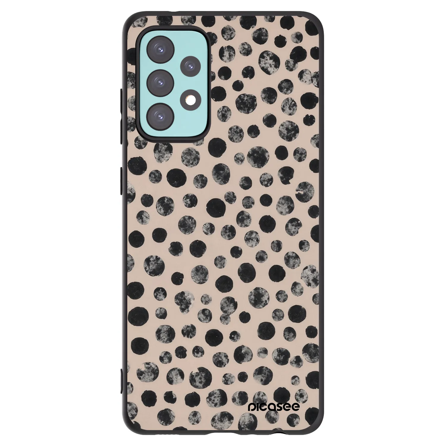 Picasee crna silikonska maskica za Samsung Galaxy A72 A725F - Dots