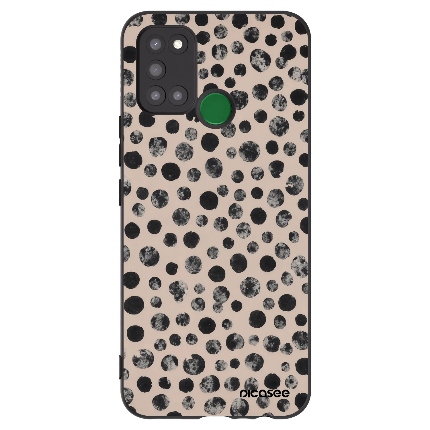 Picasee crna silikonska maskica za Realme 7i - Dots