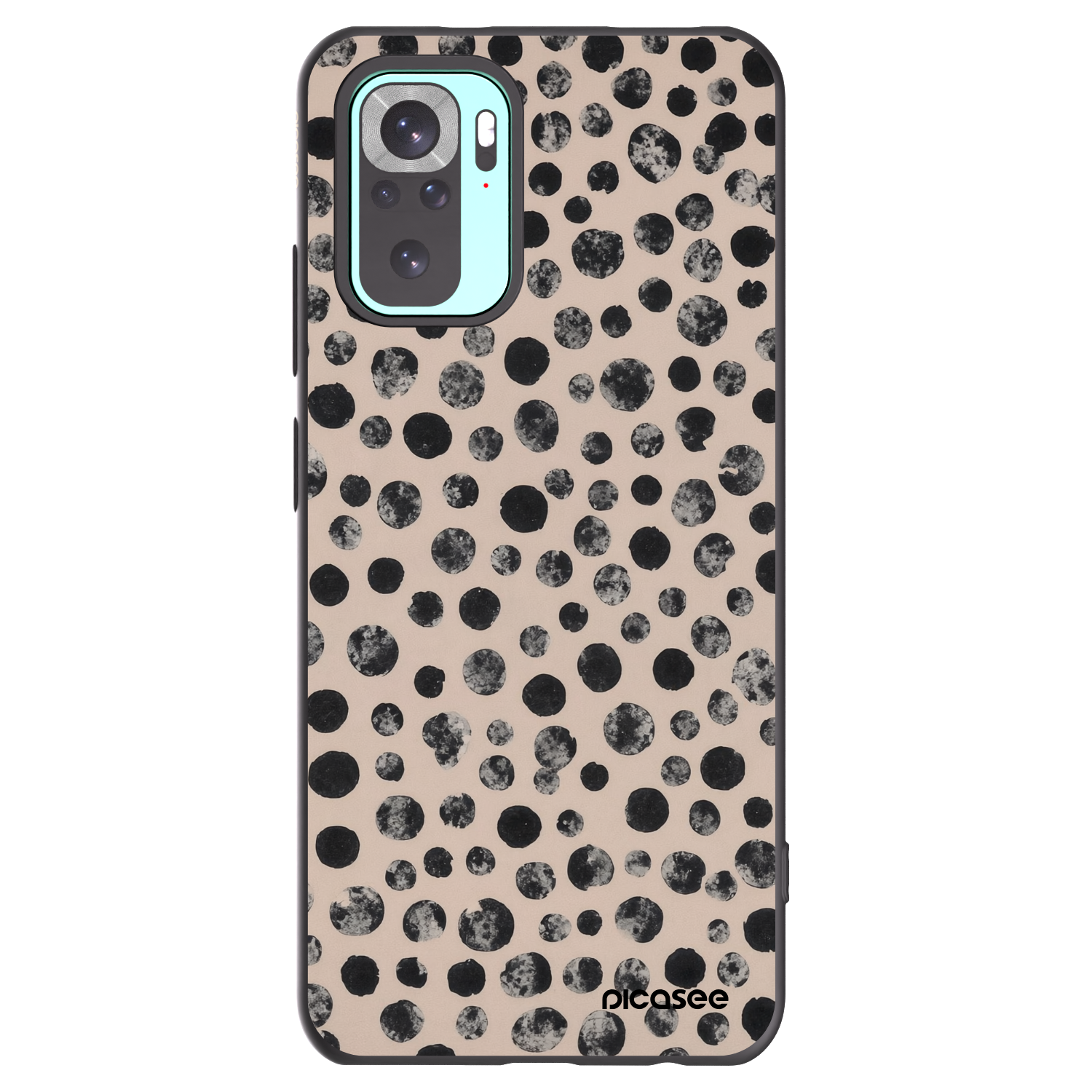 Picasee crna silikonska maskica za Xiaomi Redmi Note 10 Pro - Dots