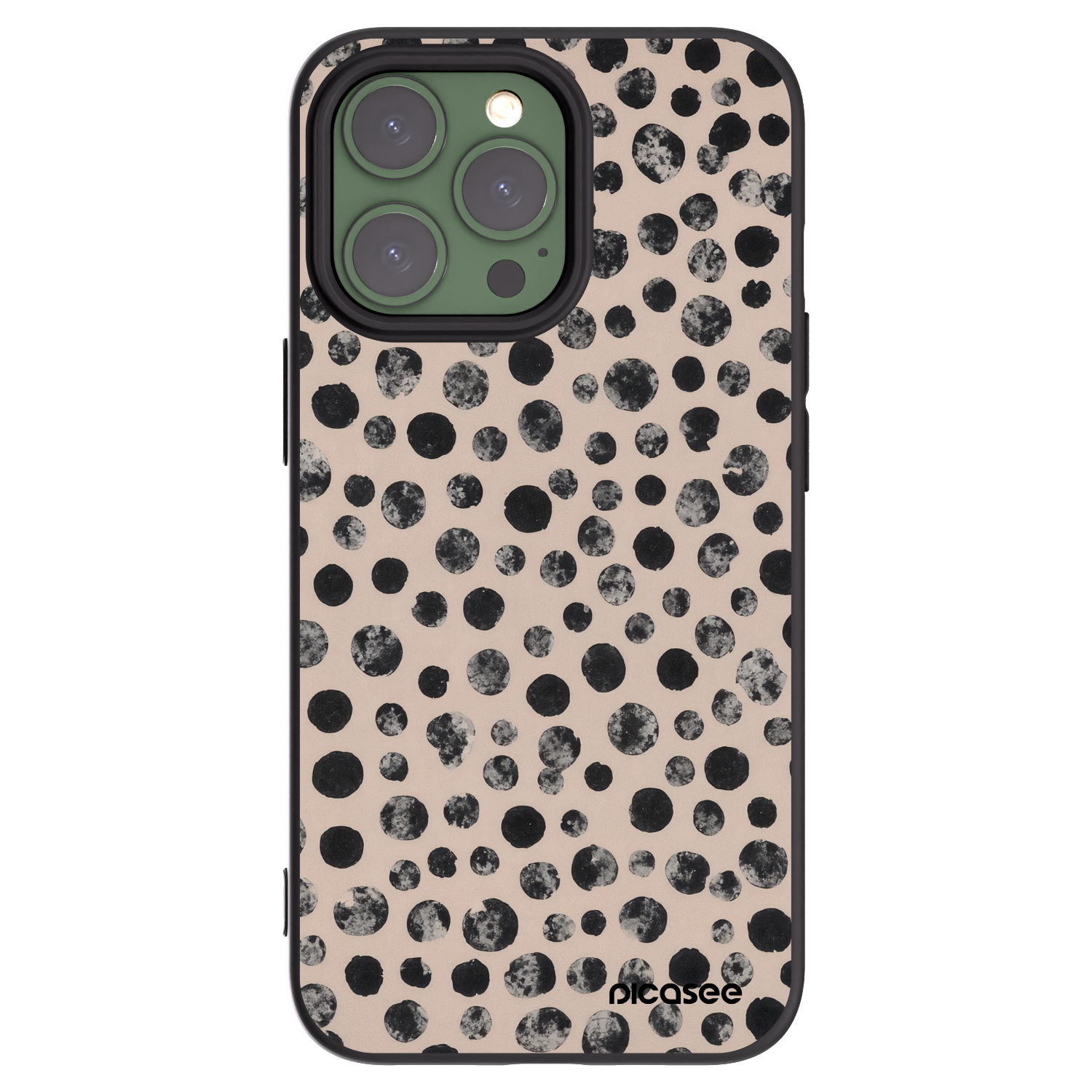 Picasee crna silikonska maskica za Apple iPhone 13 Pro - Dots