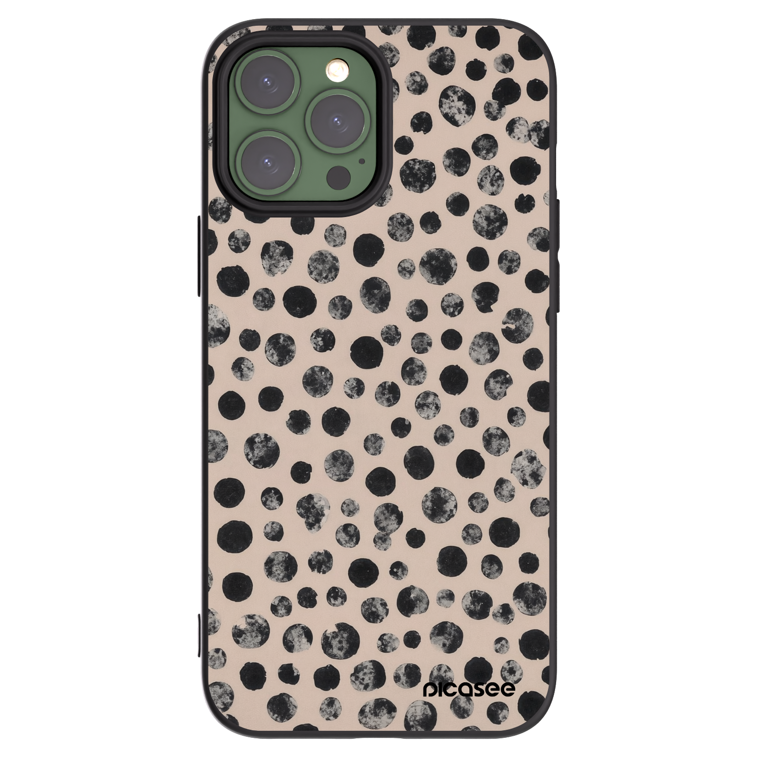 Picasee crna silikonska maskica za Apple iPhone 13 Pro Max - Dots