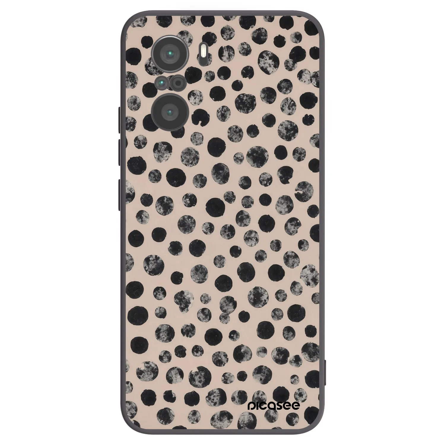Picasee crna silikonska maskica za Xiaomi Poco F3 - Dots