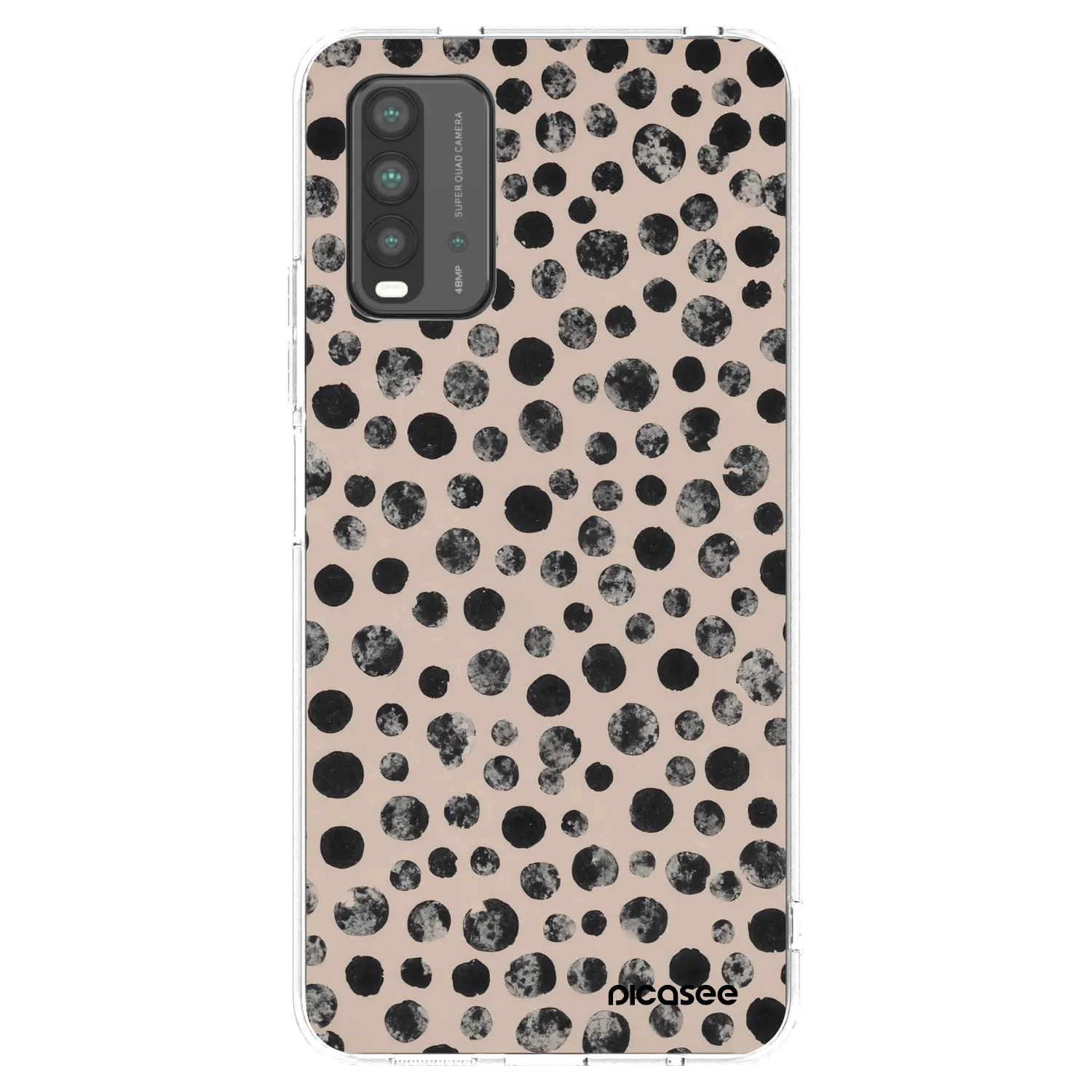 Picasee crna silikonska maskica za Xiaomi Redmi 9T - Dots