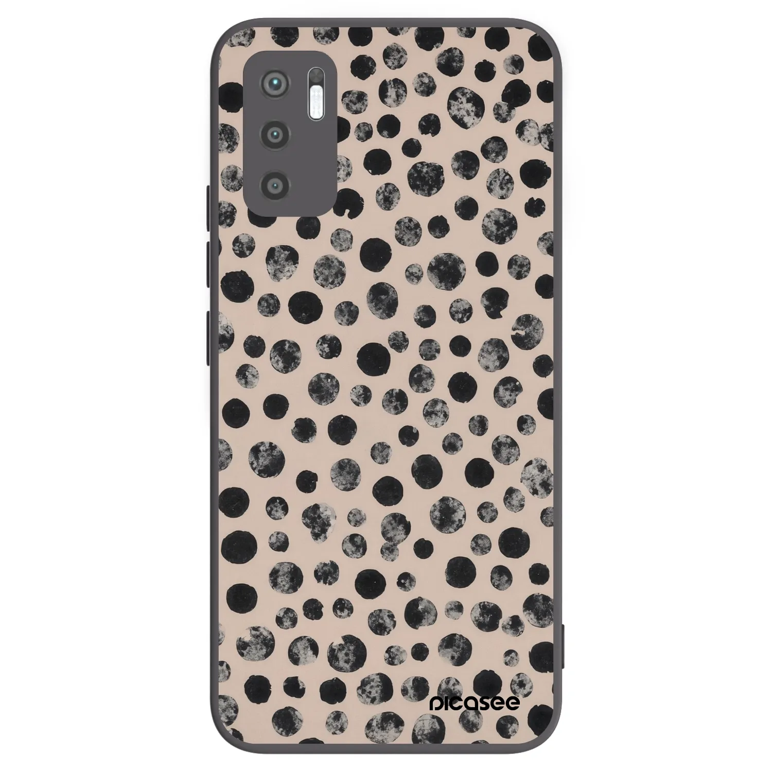 Picasee crna silikonska maskica za Xiaomi Redmi Note 10 5G - Dots