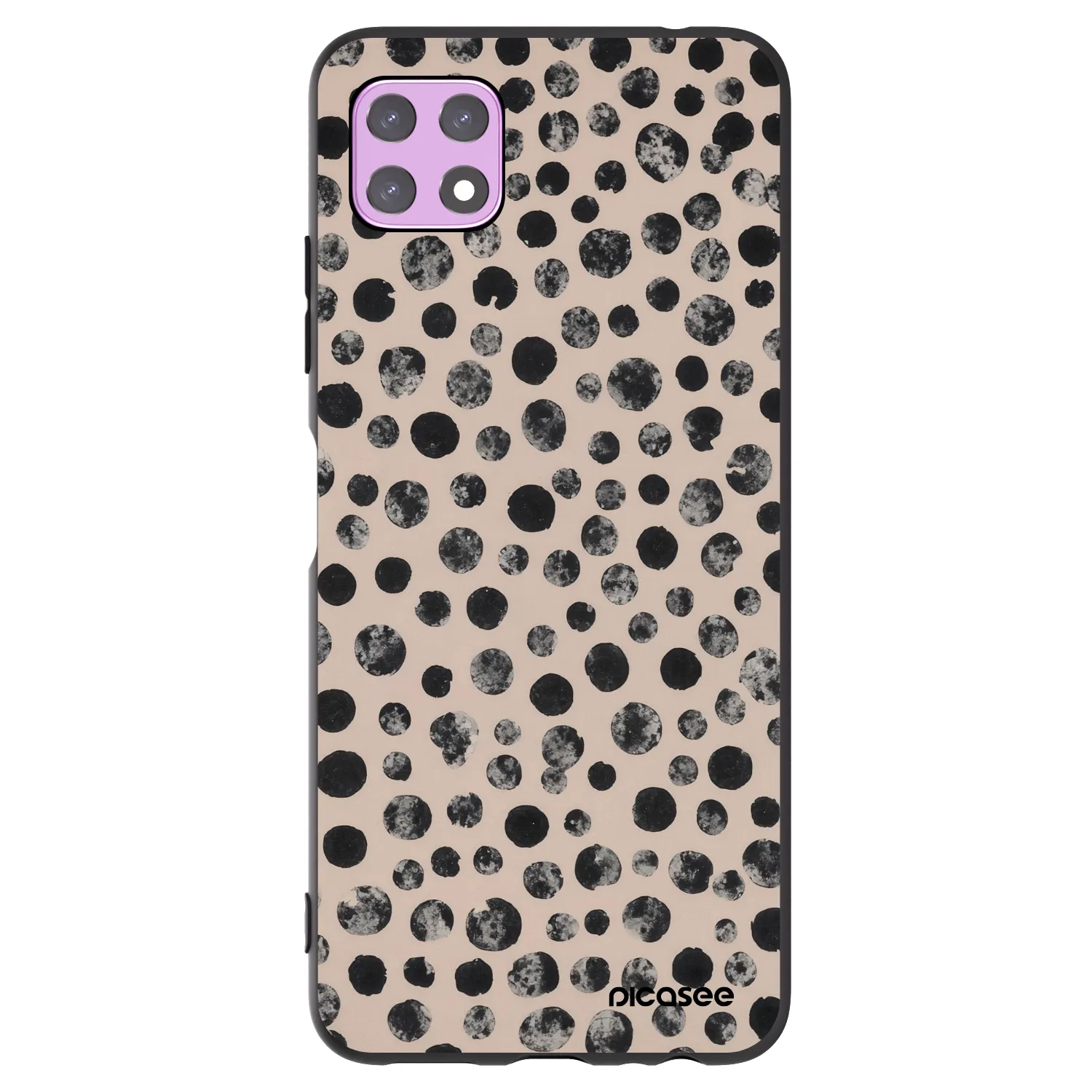 Picasee crna silikonska maskica za Samsung Galaxy A22 A226B 5G - Dots