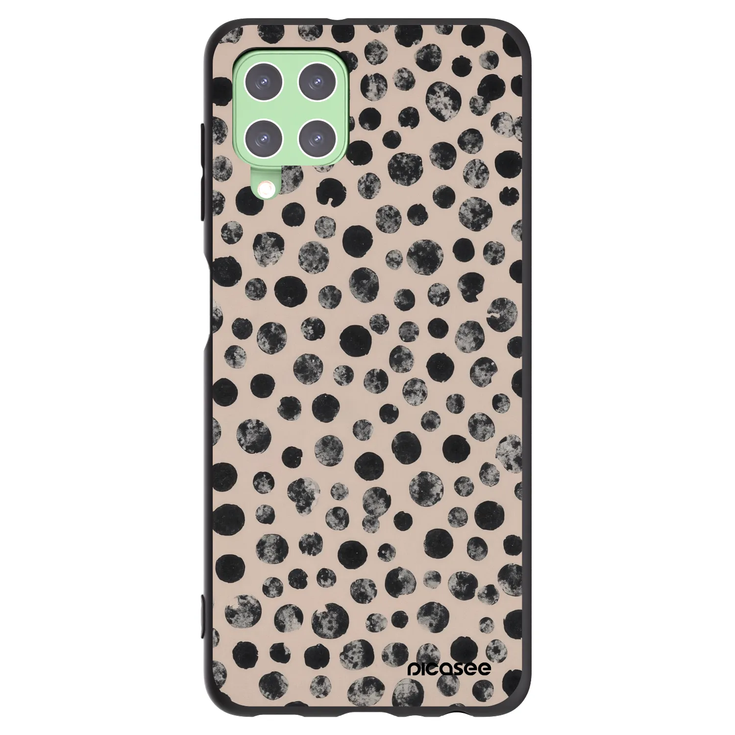 Picasee crna silikonska maskica za Samsung Galaxy A22 A225F 4G - Dots