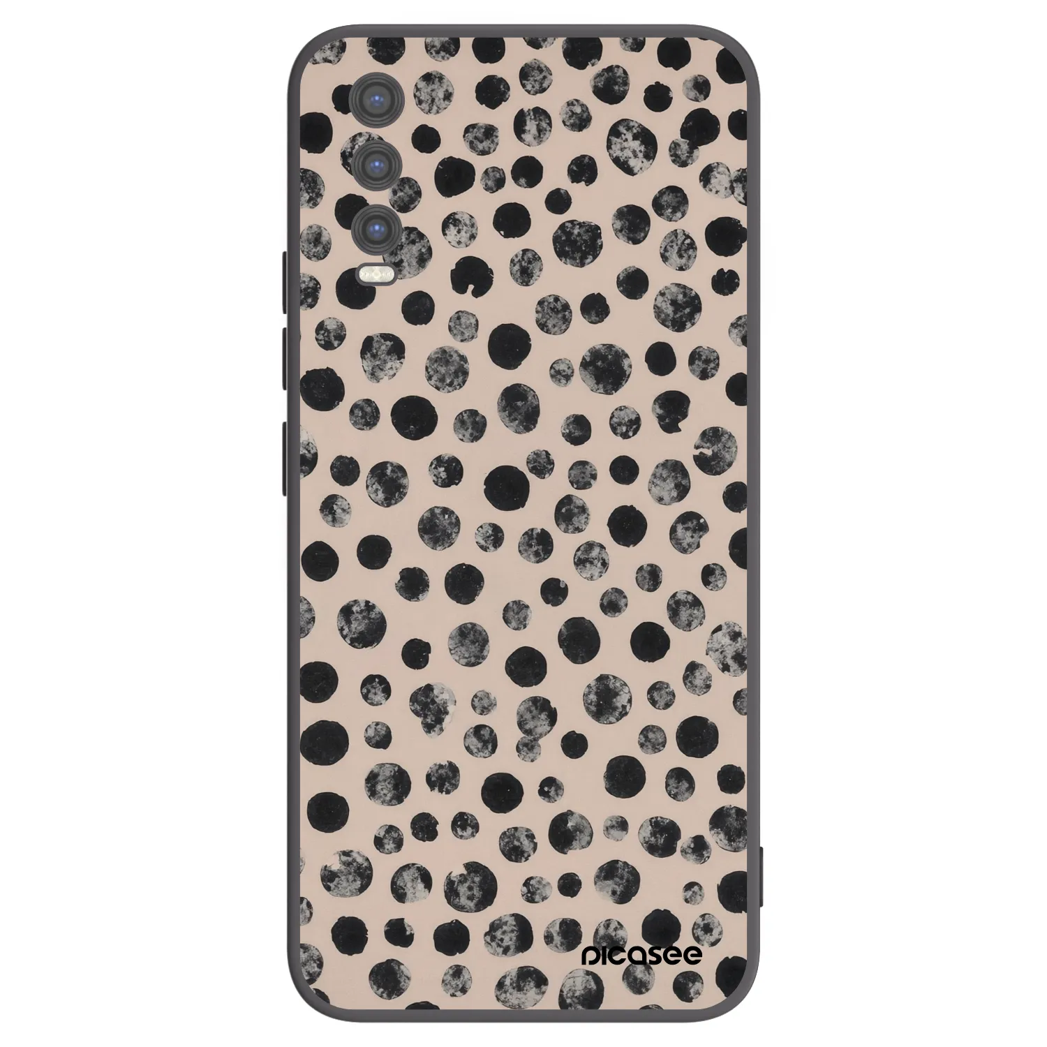 Picasee crna silikonska maskica za Vivo Y20s - Dots