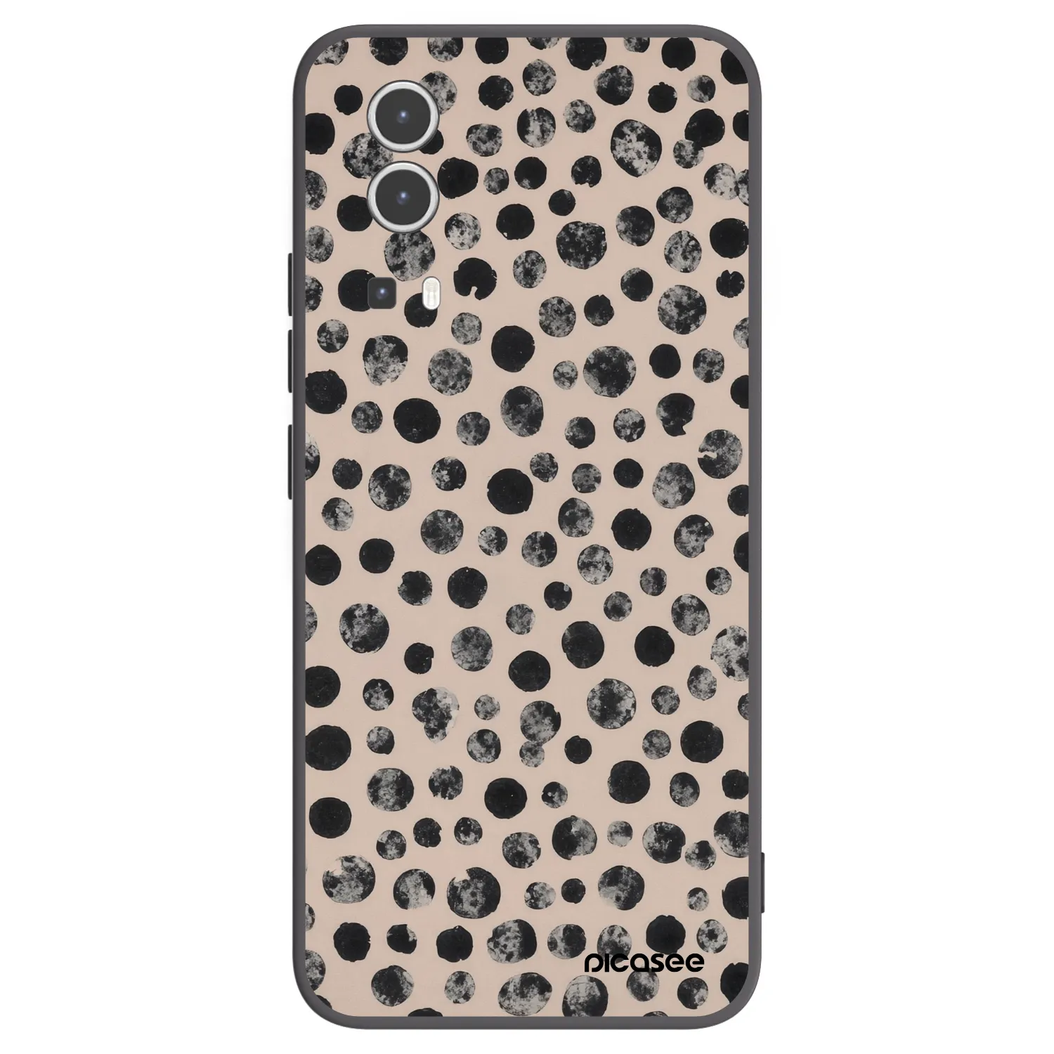 Picasee crna silikonska maskica za Vivo Y72 5G - Dots