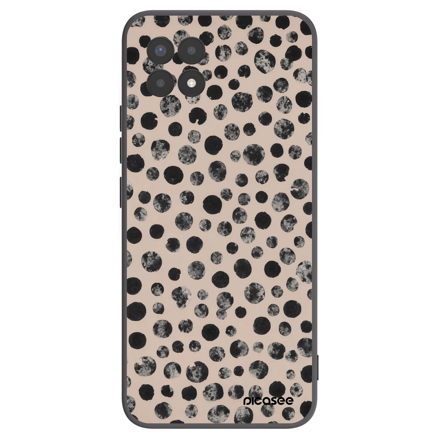 Picasee crna silikonska maskica za Realme 8i - Dots