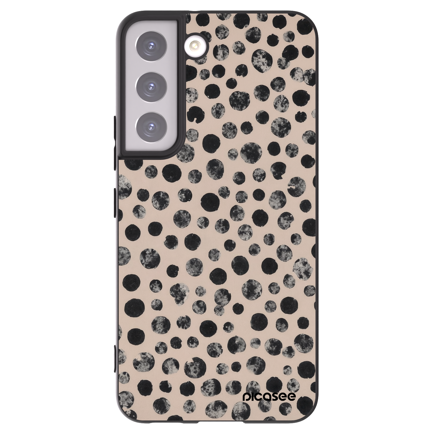 Picasee crna silikonska maskica za Samsung Galaxy S22 5G - Dots
