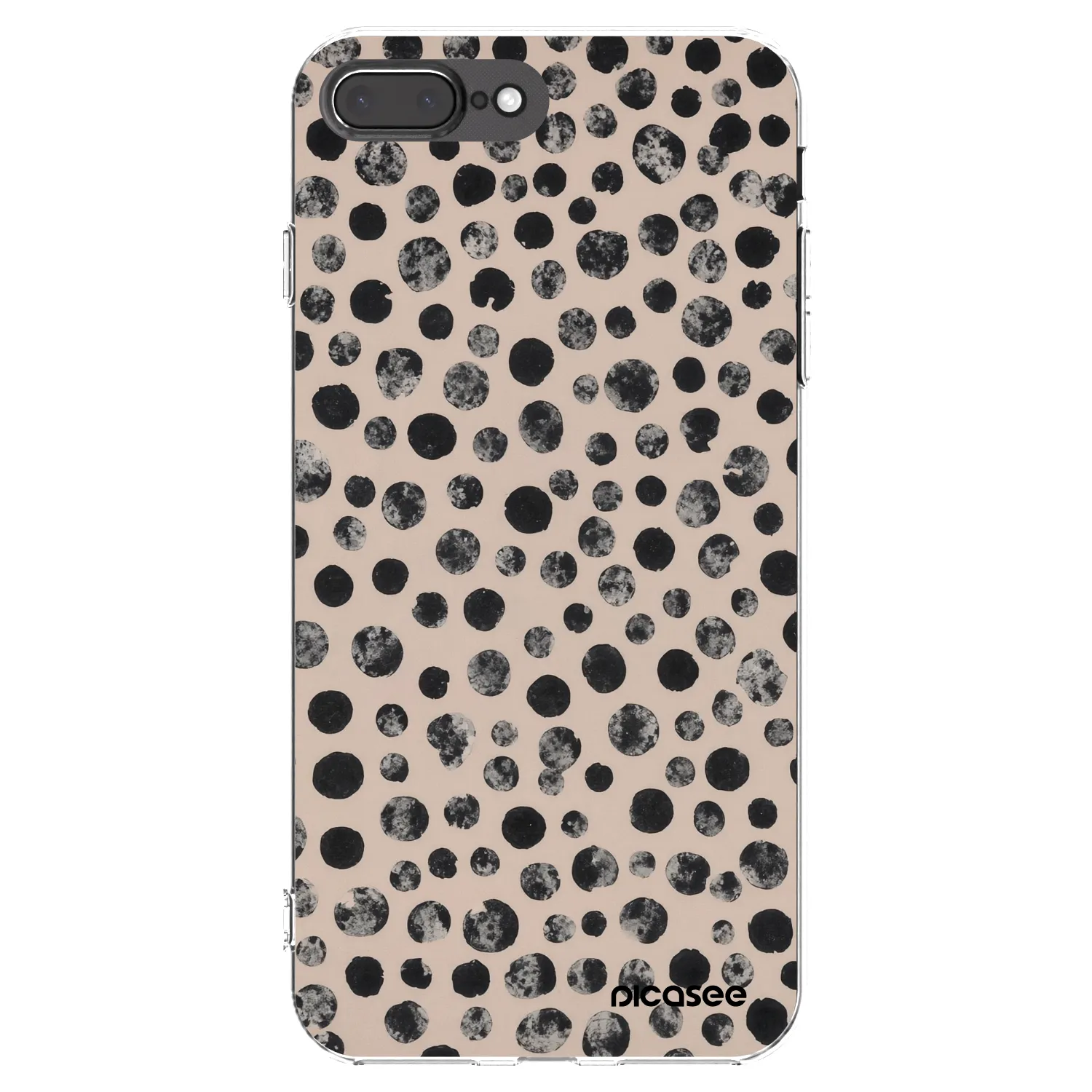 Picasee silikonska prozirna maskica za Apple iPhone 7 Plus - Dots