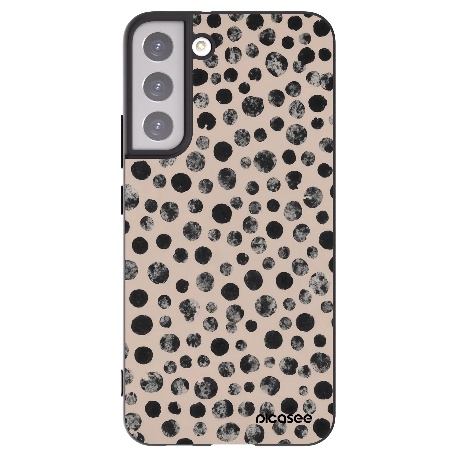 Picasee crna silikonska maskica za Samsung Galaxy S22+ 5G - Dots