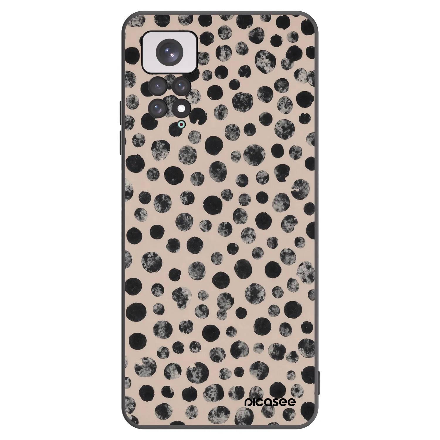 Picasee crna silikonska maskica za Xiaomi Redmi Note 11 - Dots