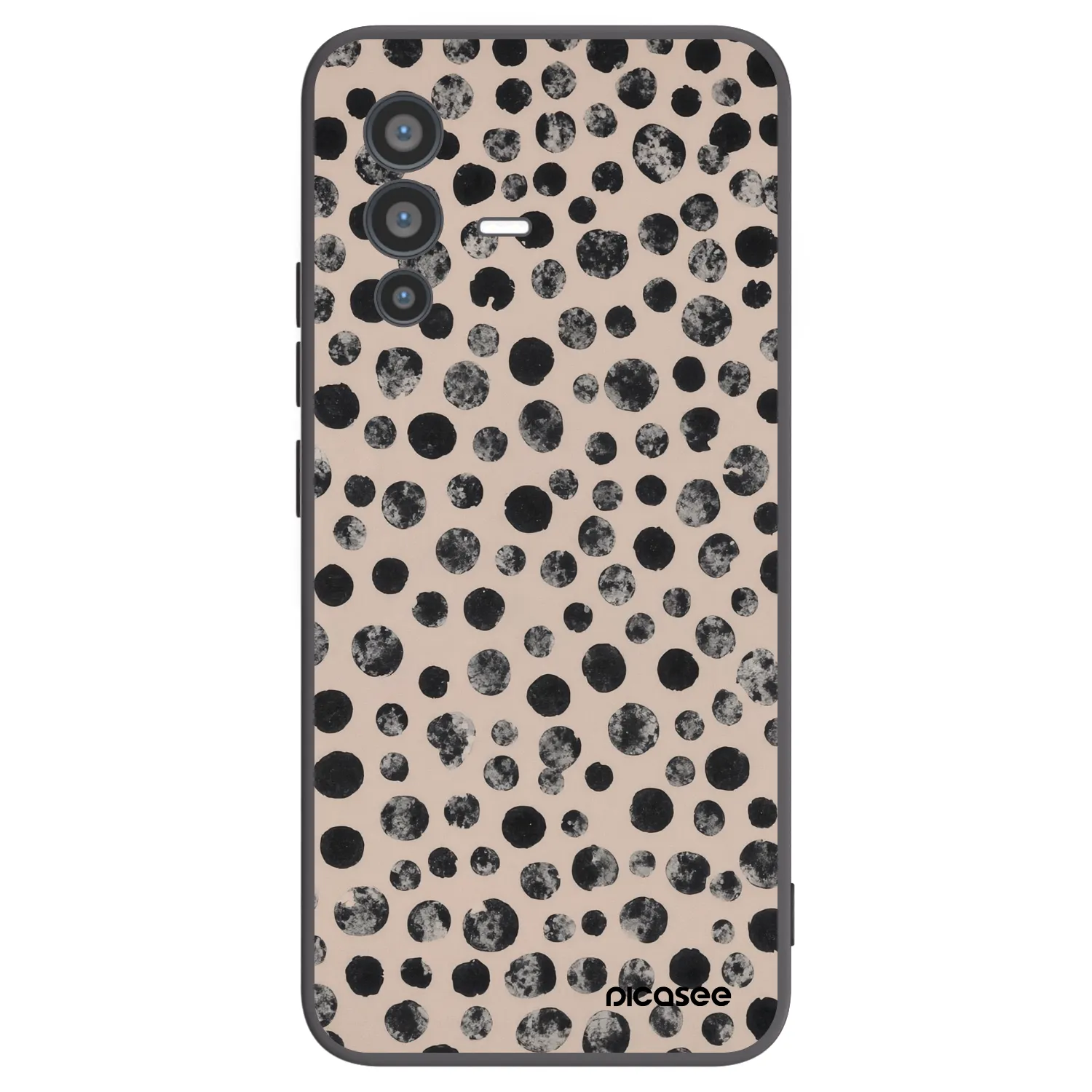 Picasee crna silikonska maskica za Vivo V23 5G - Dots